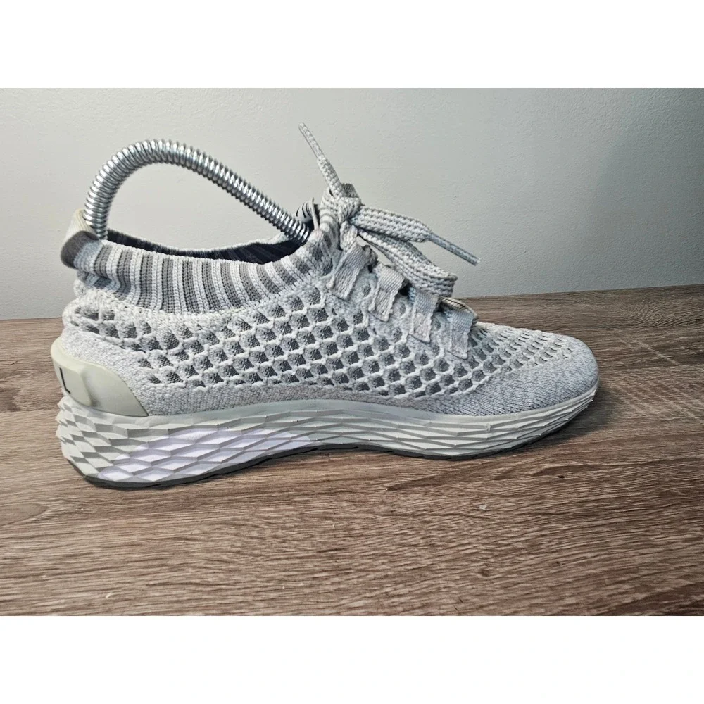 NOBULL Knit Runner Gray Training Shoes Mens 7 Womens 8.5 Low Top Sneakers